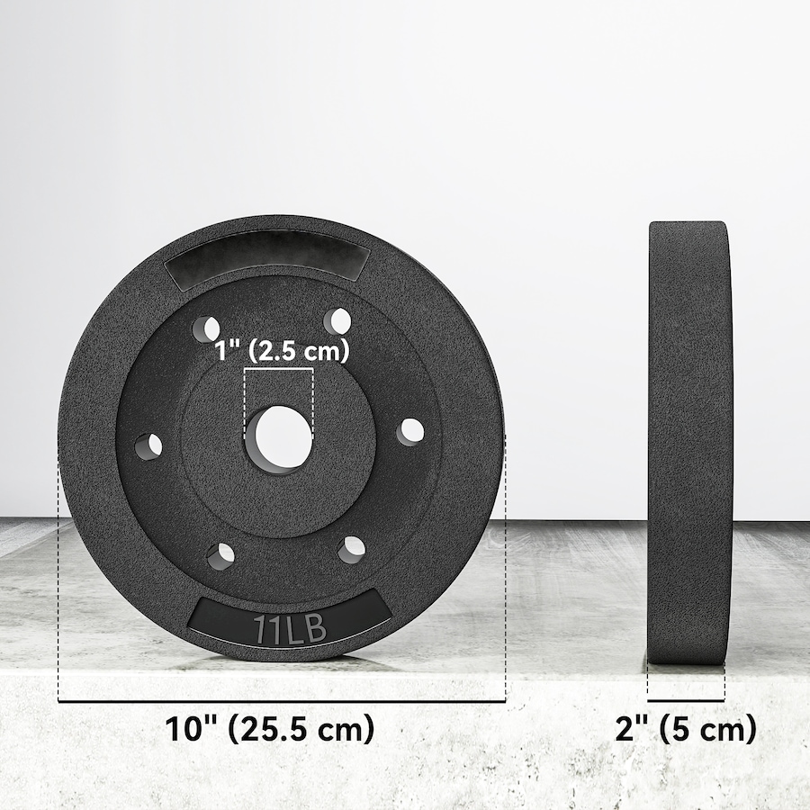 Image 998863_ALTMORE2.jpg, Product 998-863 / Price $54.99, Soozier Weight Plates Set of 4, 1-Inch Barbell Weights Set, 4 x 11 lbs from Soozier on TSC.ca's Health & Fitness department