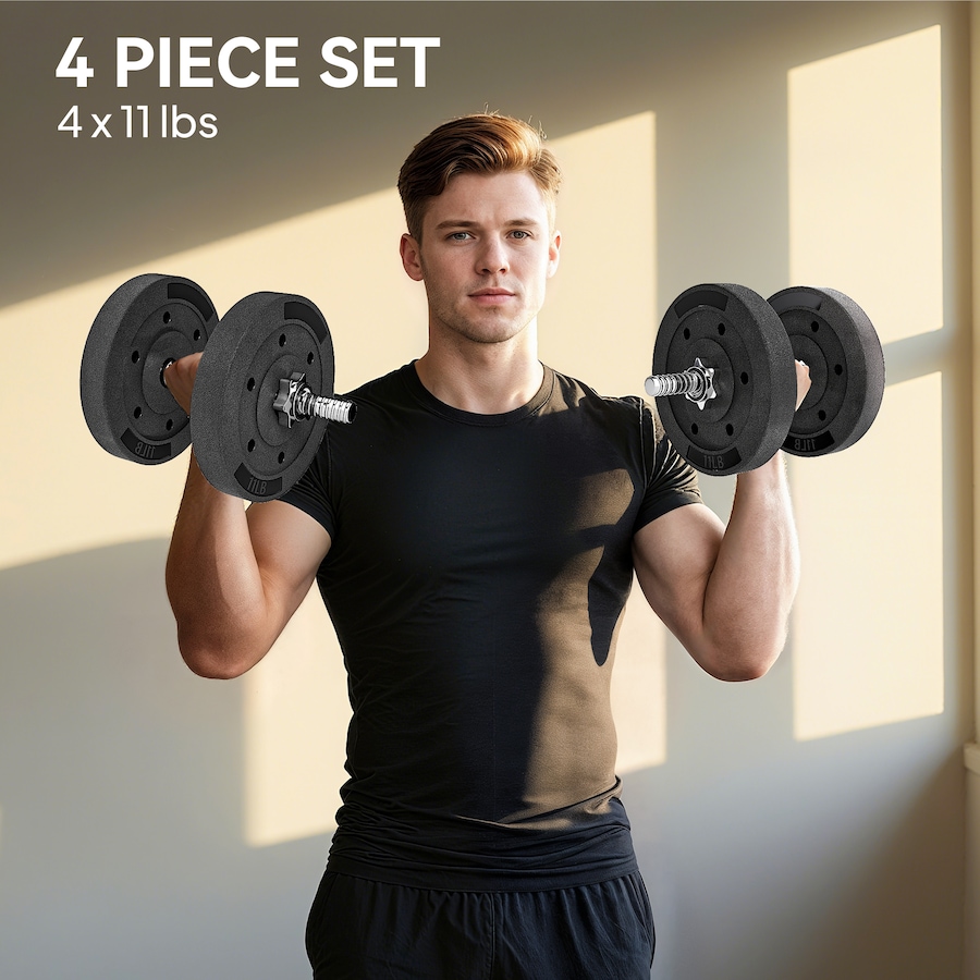 Image 998863_ALTMORE3.jpg, Product 998-863 / Price $54.99, Soozier Weight Plates Set of 4, 1-Inch Barbell Weights Set, 4 x 11 lbs from Soozier on TSC.ca's Health & Fitness department
