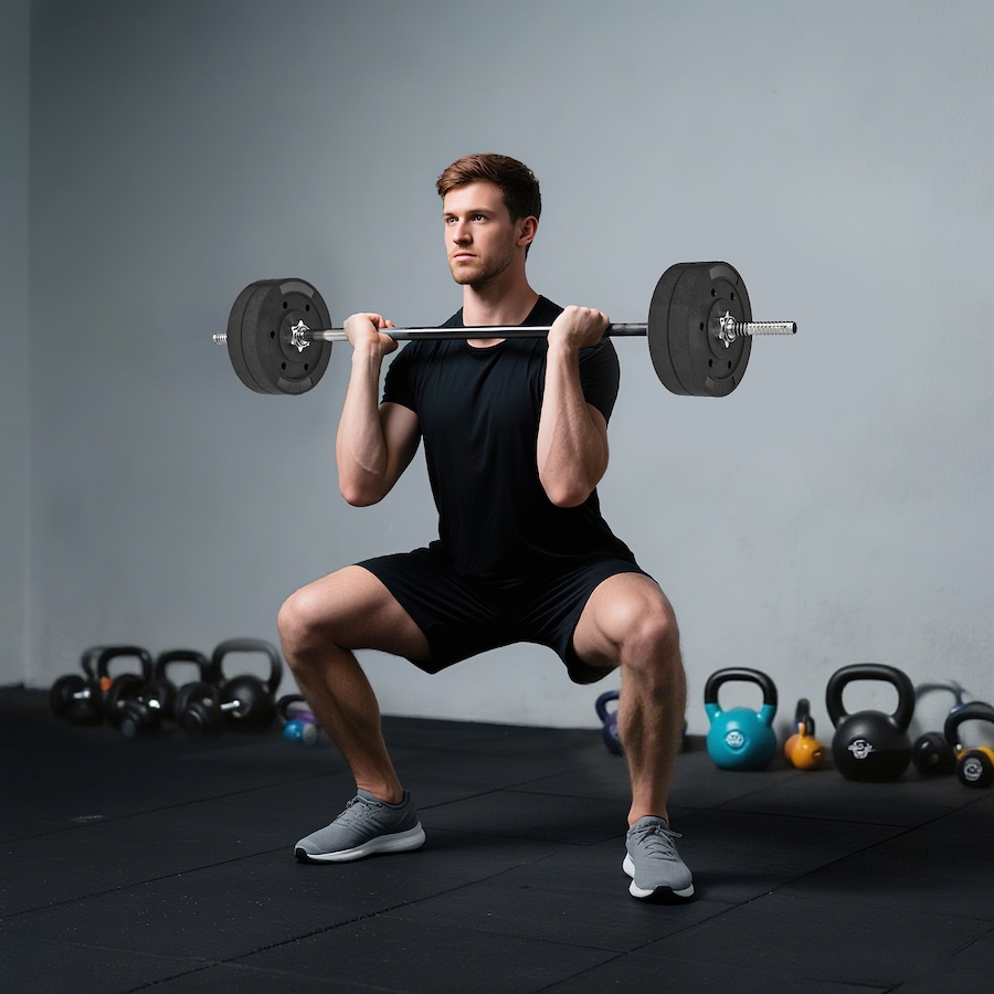 Image 998863_ALTMORE8.jpg, Product 998-863 / Price $54.99, Soozier Weight Plates Set of 4, 1-Inch Barbell Weights Set, 4 x 11 lbs from Soozier on TSC.ca's Health & Fitness department