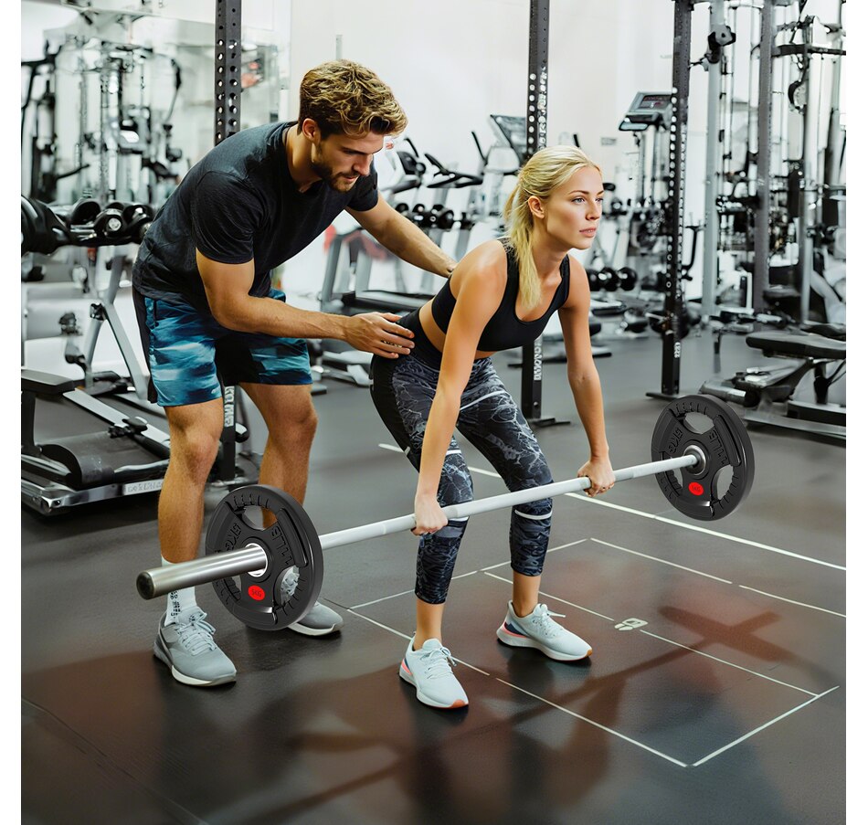 Image 998866_ALTMORE1.jpg, Product 998-866 / Price $32.99, Soozier 2 x 11lbs Weight Plates Set, 2-Inch Barbell Weights Set from Soozier on TSC.ca's Health & Fitness department