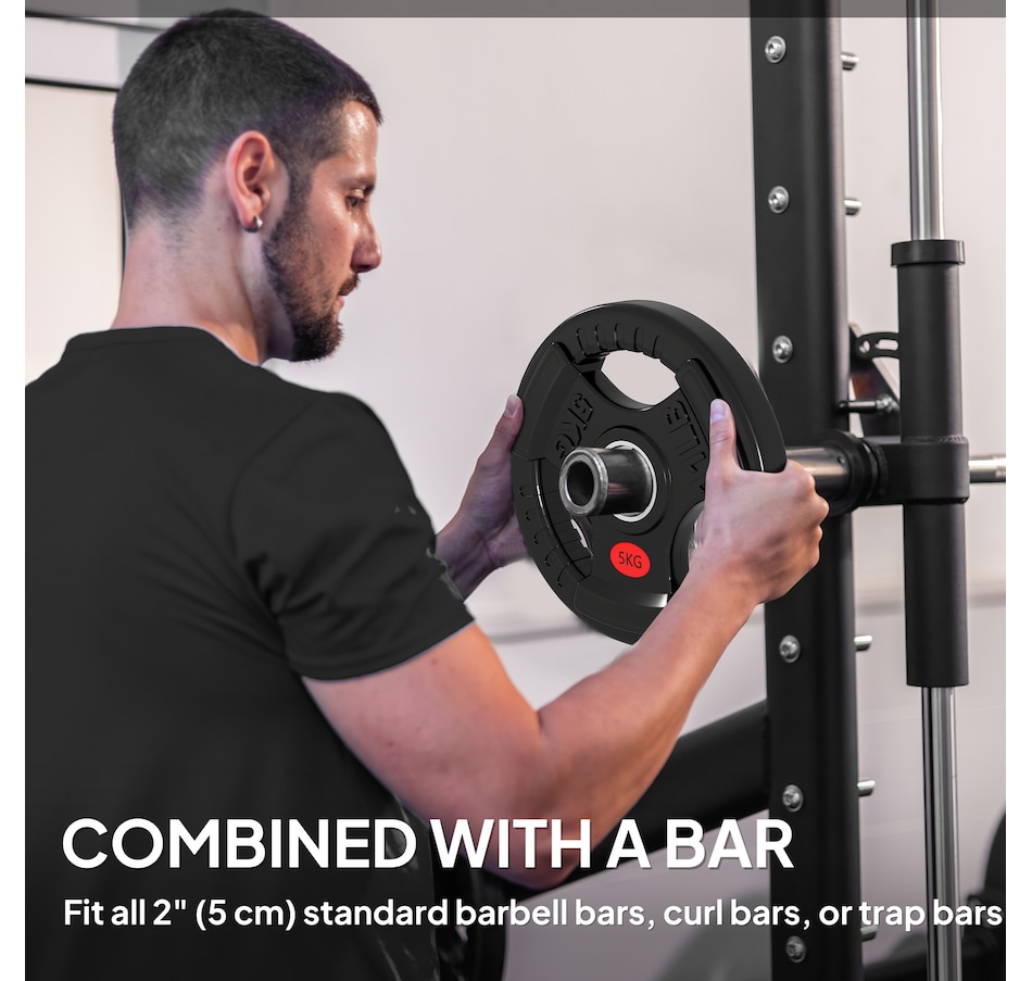 Image 998866_ALTMORE4.jpg, Product 998-866 / Price $32.99, Soozier 2 x 11lbs Weight Plates Set, 2-Inch Barbell Weights Set from Soozier on TSC.ca's Health & Fitness department