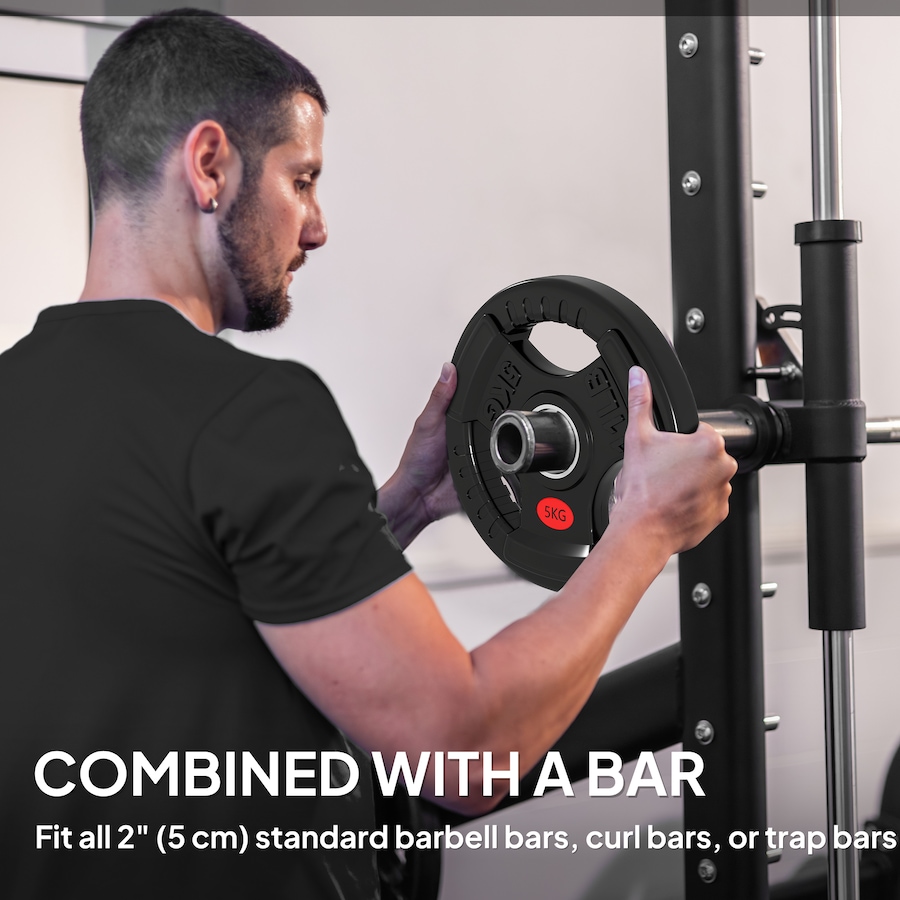 Image 998866_ALTMORE4.jpg, Product 998-866 / Price $35.99, Soozier 2 x 11lbs Weight Plates Set, 2-Inch Barbell Weights Set from Soozier on TSC.ca's Health & Fitness department