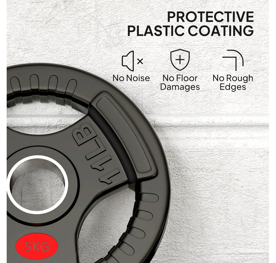 Image 998866_ALTMORE5.jpg, Product 998-866 / Price $32.99, Soozier 2 x 11lbs Weight Plates Set, 2-Inch Barbell Weights Set from Soozier on TSC.ca's Health & Fitness department