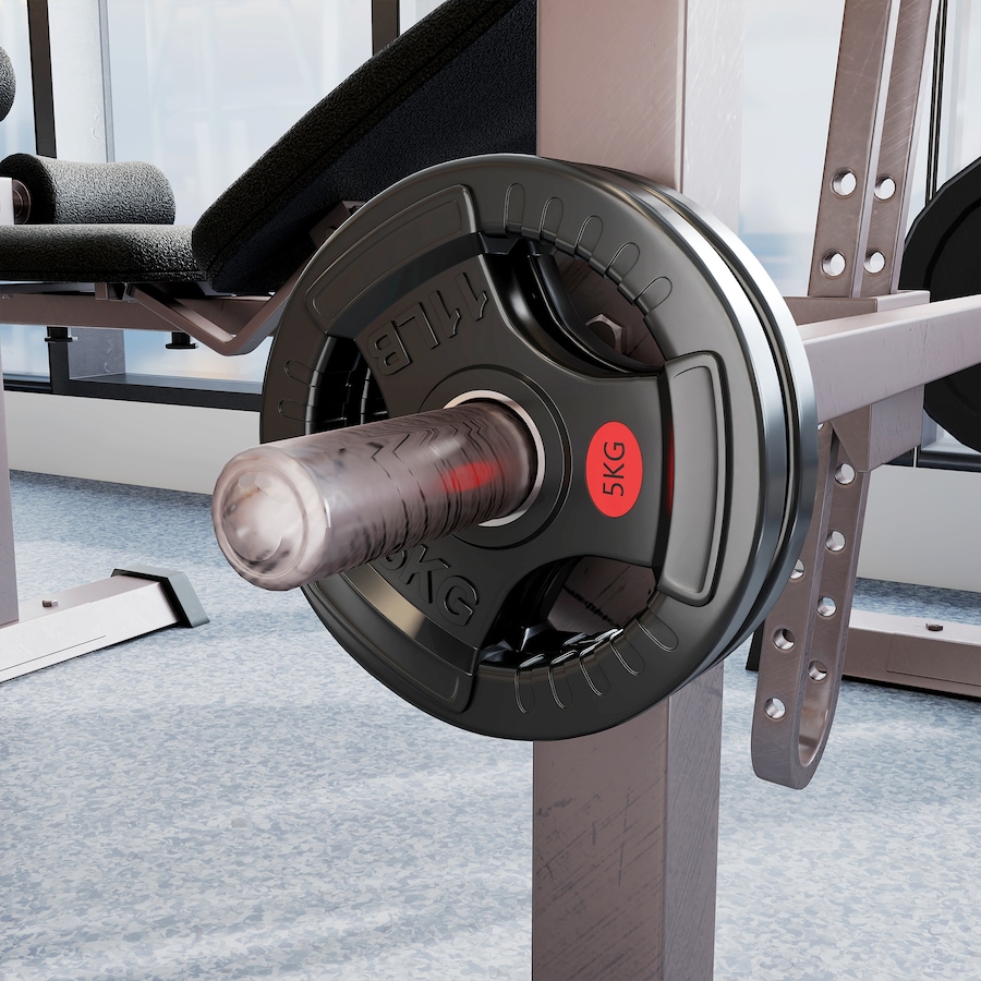 Image 998866_ALTMORE6.jpg, Product 998-866 / Price $35.99, Soozier 2 x 11lbs Weight Plates Set, 2-Inch Barbell Weights Set from Soozier on TSC.ca's Health & Fitness department
