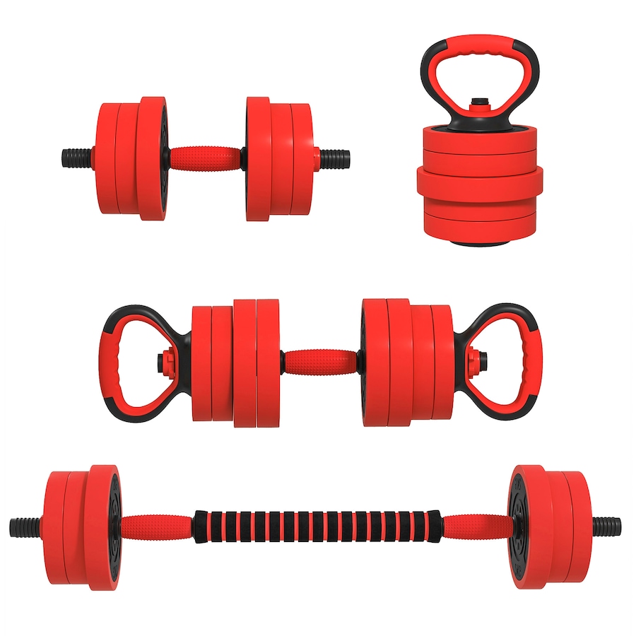 Image 998867.jpg, Product 998-867 / Price $81.99, Soozier 44lbs 4-in-1 Weight Dumbbell Set, Barbell Kettlebell Push Up Stand from Soozier on TSC.ca's Health & Fitness department