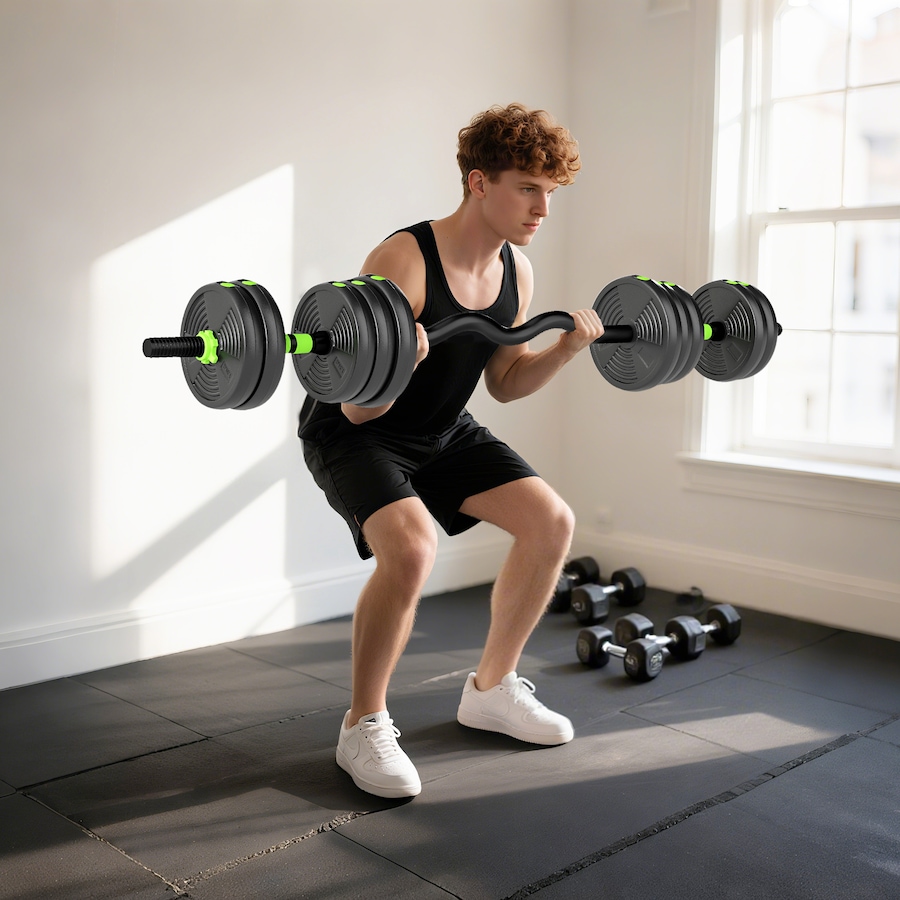 Image 998868_ALTMORE8.jpg, Product 998-868 / Price $89.99, Soozier Adjustable Dumbbell Set, 3 in 1 Weights Set for Home Gym, 55lb from Soozier on TSC.ca's Health & Fitness department