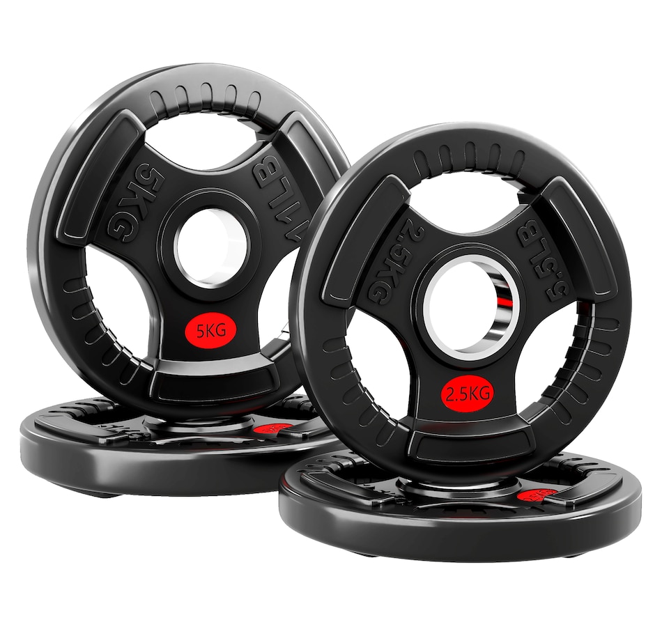 Image 998872.jpg, Product 998-872 / Price $69.99, Soozier Weight Plates Set, 2-Inch Barbell Weights Set, 2 x 6lbs, 2 x 11lbs from Soozier on TSC.ca's Health & Fitness department