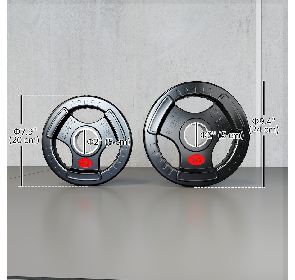 Image 998872_ALTMORE2.jpg, Product 998-872 / Price $69.99, Soozier Weight Plates Set, 2-Inch Barbell Weights Set, 2 x 6lbs, 2 x 11lbs from Soozier on TSC.ca's Health & Fitness department