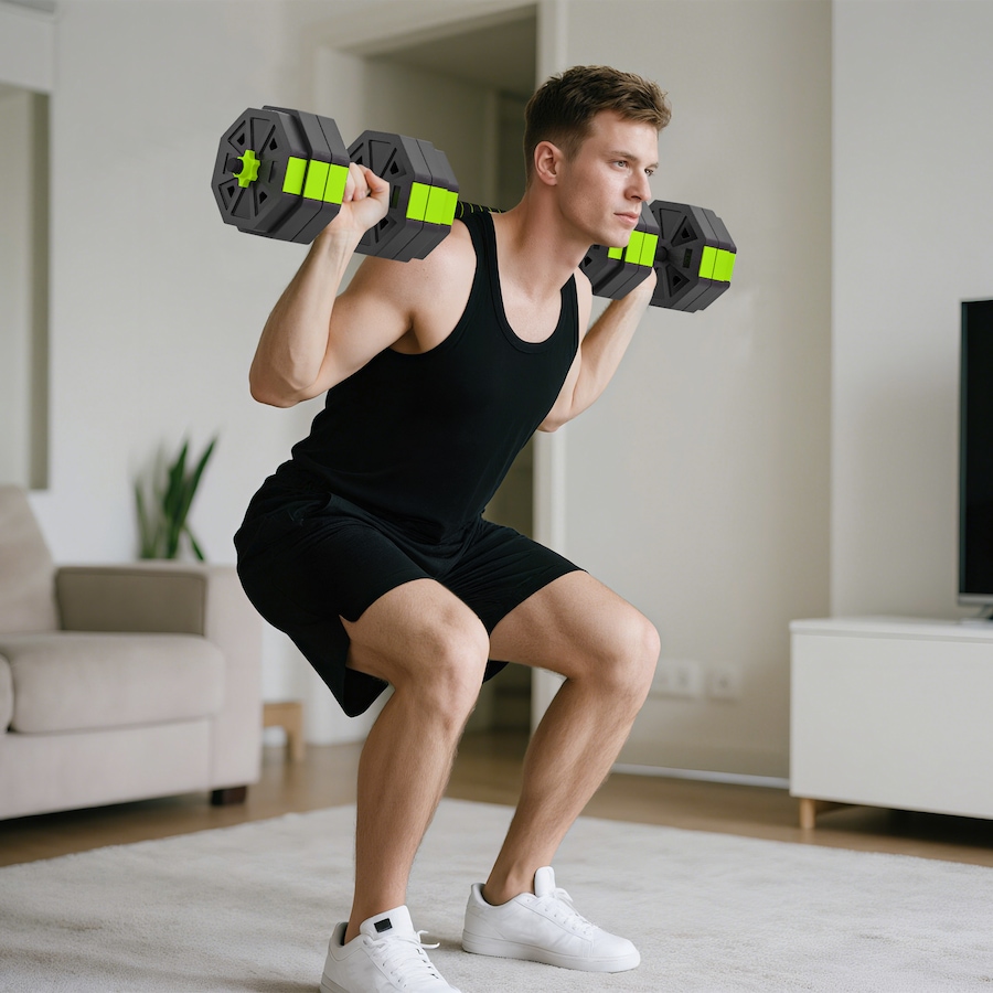 Image 998873_ALTMORE1.jpg, Product 998-873 / Price $84.99, Soozier 6-in-1 Adjustable Dumbbell Set, 66lbs Free Weights Set, Green from Soozier on TSC.ca's Health & Fitness department