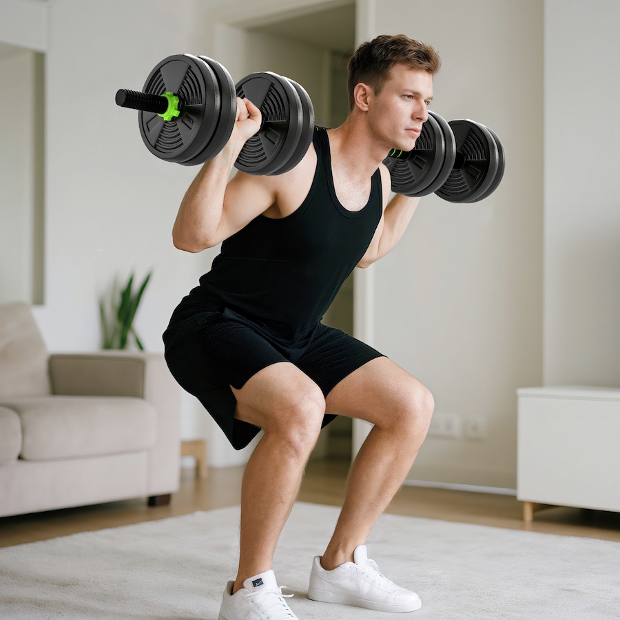 Image 998876_ALTMORE1.jpg, Product 998-876 / Price $54.99, Soozier Adjustable Dumbbell Set, 3 in 1 Weights Set for Home Gym, 33lb from Soozier on TSC.ca's Health & Fitness department