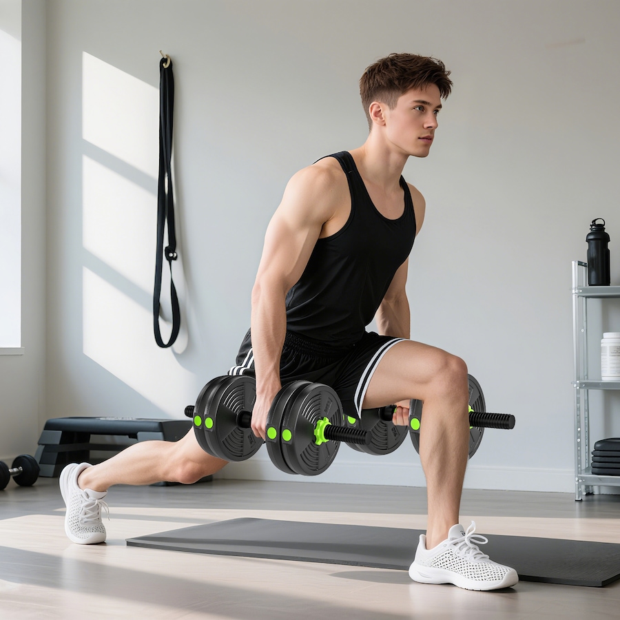 Image 998876_ALTMORE7.jpg, Product 998-876 / Price $54.99, Soozier Adjustable Dumbbell Set, 3 in 1 Weights Set for Home Gym, 33lb from Soozier on TSC.ca's Health & Fitness department