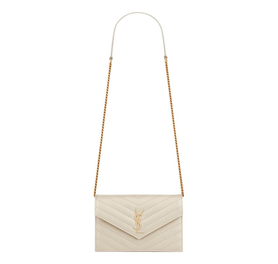 Image 999747.jpg, Product 999-747 / Price $2,536.00, Saint Laurent Cassandre Envelope Chain Wallet Crossbody Bag in Crema White (Pre-owned) from Yves Saint Laurent on TSC.ca's Fashion department