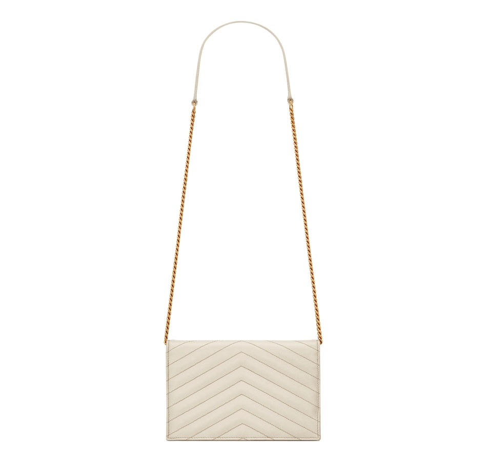 Image 999747_ALTMORE1.jpg, Product 999-747 / Price $2,536.00, Saint Laurent Cassandre Envelope Chain Wallet Crossbody Bag in Crema White (Pre-owned) from Yves Saint Laurent on TSC.ca's Fashion department