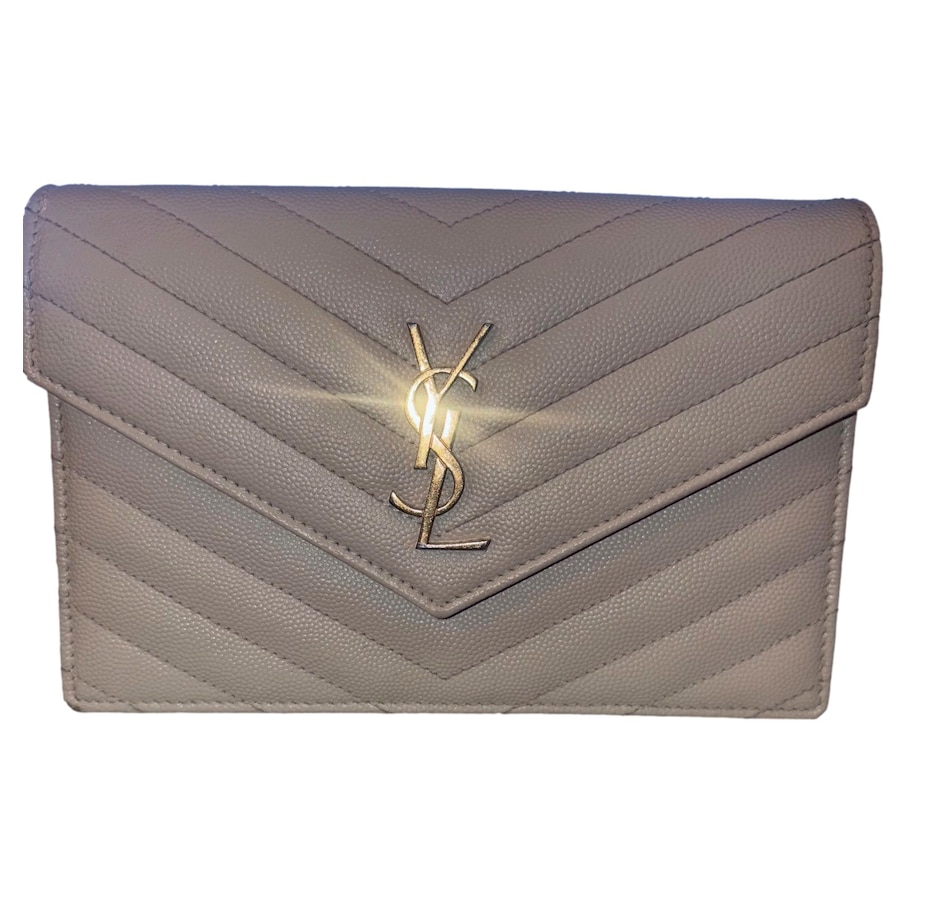 Image 999747_ALTMORE3.jpg, Product 999-747 / Price $2,536.00, Saint Laurent Cassandre Envelope Chain Wallet Crossbody Bag in Crema White (Pre-owned) from Yves Saint Laurent on TSC.ca's Fashion department